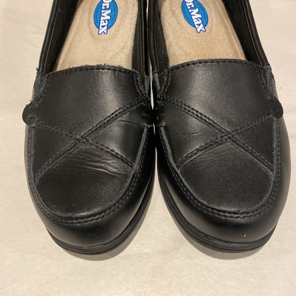 Women's Black Dr. Max Loafer Slip On shoes size 6 leather upper very good used - Picture 3 of 8